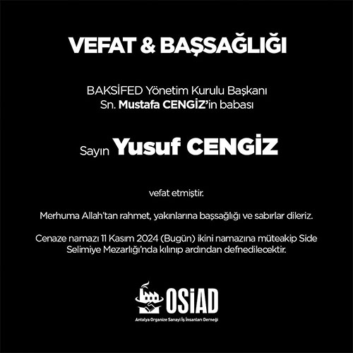 VEFAT VE BAŞSAĞLIĞI