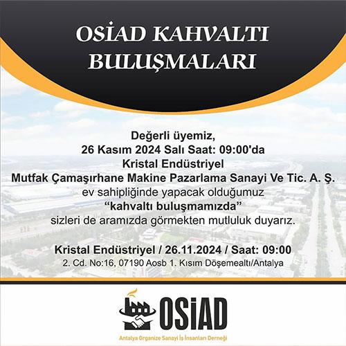 KRİSTAL ENDÜSTRİYEL KAHVALTI BULUŞMASI