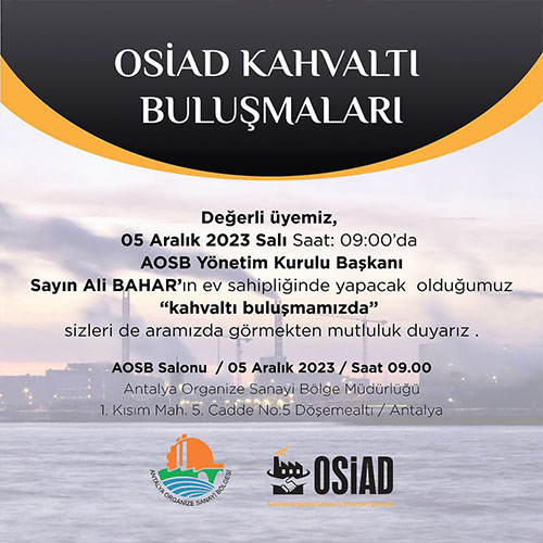 OSİAD AOSB KAHVALTI